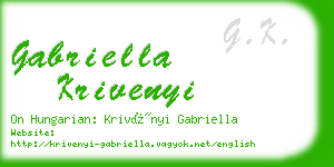 gabriella krivenyi business card